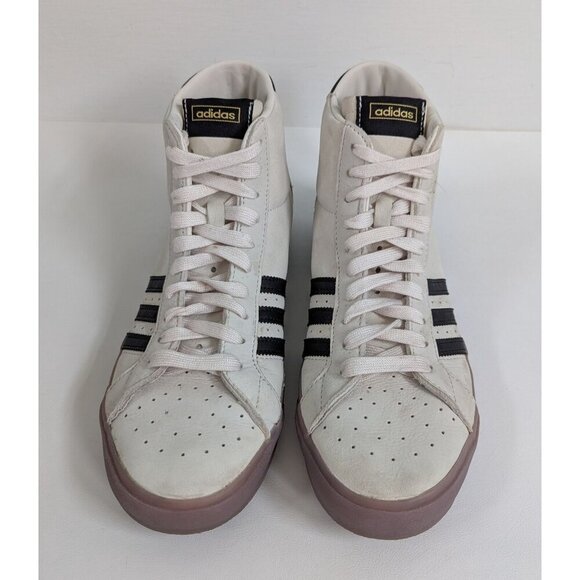 Adidas Basket Profi Chalk White Men's Retro Leather High Tops Size 9 FX0350 - Picture 2 of 8